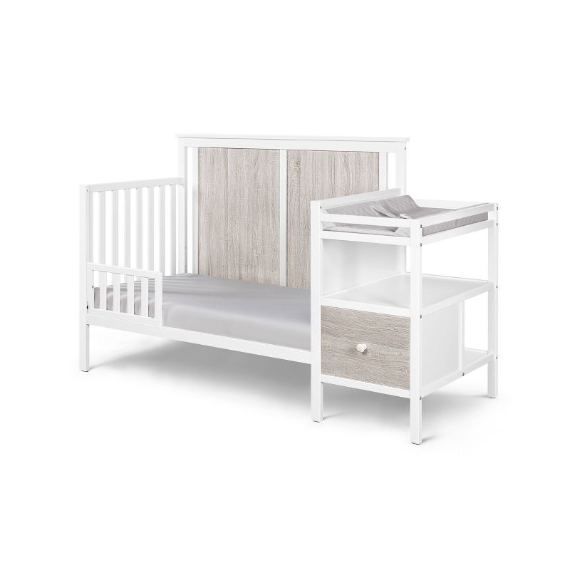 Suite Bebe Connelly 4-in-1 Convertible Crib and Changer  Combo - White/Rockport Gray, 5 of 11