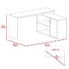 NicBex 2-Shelf L-Shaped Office Desk with Drawer Corner Space-Saving Desk for Home Office/Study - 3 of 4