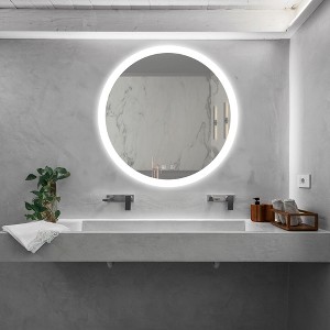 Vynxaria 32 in. Wx32 in. H LED Vanity Mirror, Dimmable Touch & Wall Switch, Anti-Fog, Adjustable 3000K-6000K, IP54 Waterproof - 1 of 4