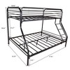 YONWAY Version Thicken Metal Twin Over Full Bunk Bed,Best Industrial Style Heavy Duty Bunk Beds Frame with Side Ladder and Safety Guard Rails - 4 of 4