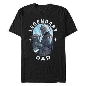 Men's Star Wars: The Mandalorian Legendary Dad Din Djarin and Grogu T-Shirt - 1 of 4