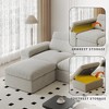 114.2'' L-Shaped Sectional Sofas with Adjustable Backrest and Ottoman, Storage Space and Space-Saving Design for Living Room & Bedroom - 3 of 4