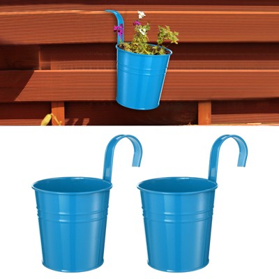 Unique Bargains Metal Detachable Hook Anti-Rust Colorful Finish Flower Holder 2 Pcs