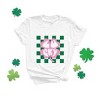 Simply Sage Market Women's Lucky Clover Checkered Short Sleeve Graphic Tee - 3 of 4