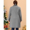 Agnes Orinda Women's Plus Size Fashion Notched Lapel Double Breasted Pea Coats - 4 of 4
