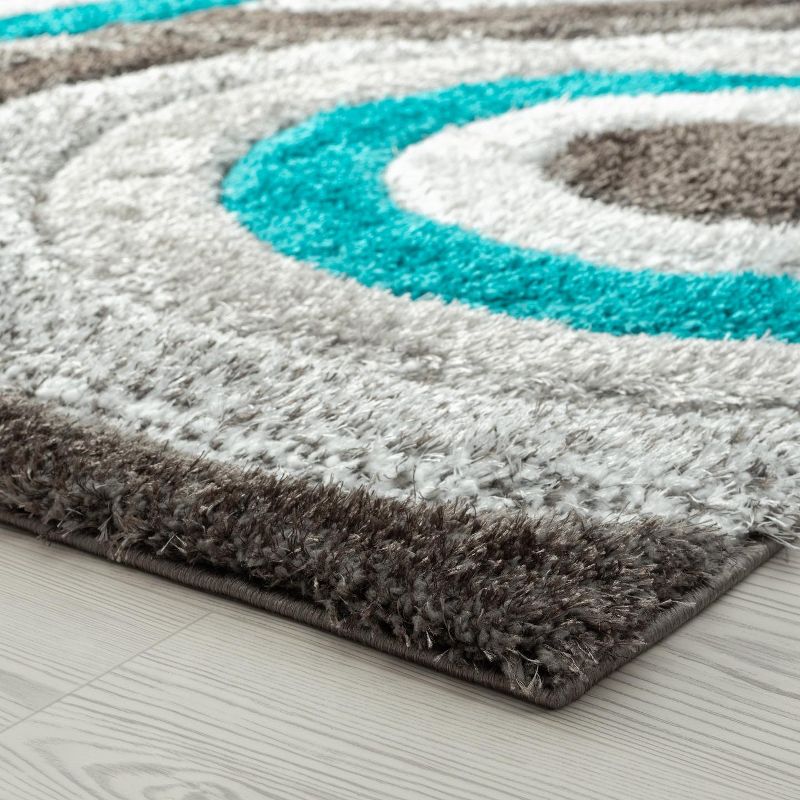 Luxe Weavers Shag Geometric Area Rug, Modern, Stain Resistant, Easy Indoor Rugs for Bedroom, Living Room, 5 of 17