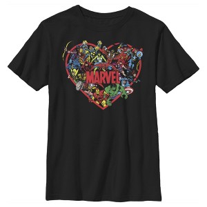 Boy's Marvel Heroes Unite Heart T-Shirt - 1 of 4