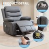 Recliner Chair - Oversized Manual Reclining Rocking Chair, 360 Swivel Glider with Cup Holder, Massage and Heat, Sofa for Adults, Living Room, Bedroom - 3 of 4
