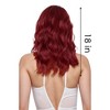 Alilang Synthetic Wavy Bob Wig with Curtain Bangs Short Curly Hair for Daily Wear - 4 of 4