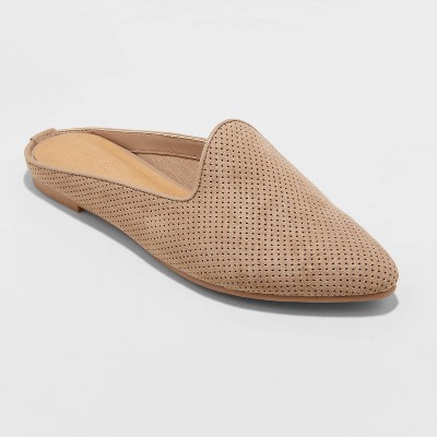 taupe mules