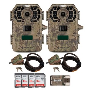 Stealth Cam 2022 G42NG 32MP Trail Camera 2-Pack with Cable Locks and 4 Cards Kit - 1 of 4