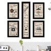 "Kitchen Friendship Collection" 5-Piece Vignette By Trendy Decor 4U, Black Frame - 3 of 4