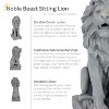 Sunnydaze Outdoor Concrete Noble Beast Sitting Lion Patio Lawn and Garden Decorative Sculpture - 30" - 2 of 4