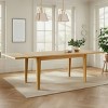 Expandable Dining Table, Rectangular Natural Finish Table, Modern Extendable Kitchen Table for Family Meals, Dinner Parties-Tanpinhause - 3 of 4