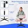 BestMassage Criss Cross Chiar Armless Adjustable Swivel Padded Home Office Desk Chair Wide Seat Computer Task for Home Office - 4 of 4