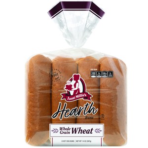 Aunt Millie's Vegan Whole Grain Wheat Hot Dog Buns - 12.5oz - 1 of 4