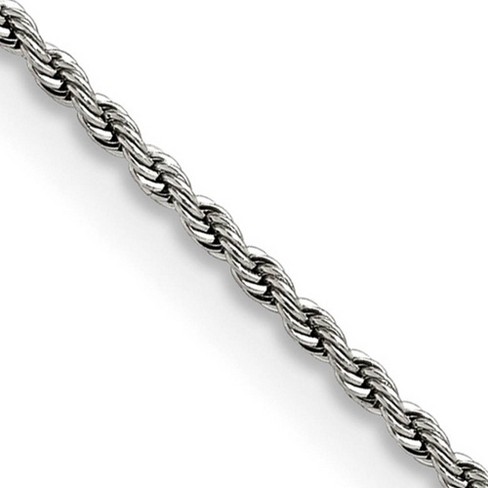 Black Bow Jewelry 1.5mm Stainless Steel Rope Chain Necklace - image 1 of 4