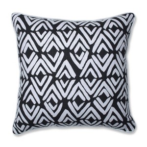 Fearless Ink Square Throw Pillow Black - Pillow Perfect, White Black