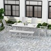 WestinTrends 6 Piece Outdoor Patio Dining Table and Armchair Dining Bench Set - 2 of 3