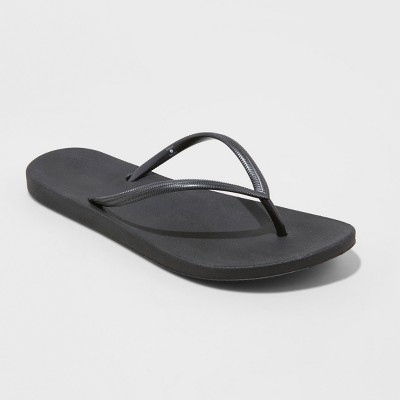 womens black flip flop sandals