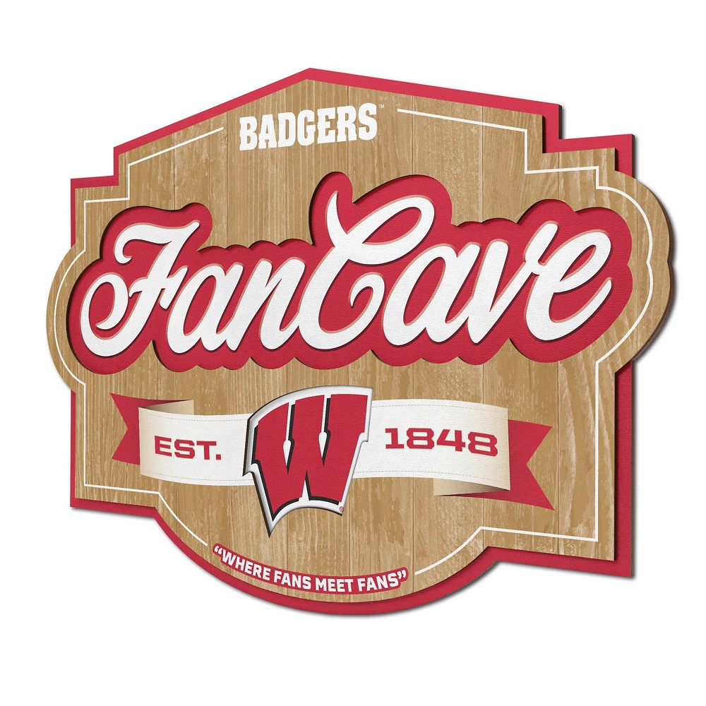 Photos - Coffee Table NCAA Wisconsin Badgers Fan Cave Sign