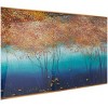 Porcelain Landscape Trees Framed Wall Art with Gold Aluminum Frame Blue  - Olivia & May - 4 of 4