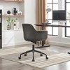 Lyngins Mid-Century Modern Office Chair,Rolling Swivel Height Adjustable Ergonomic Chair for Studying,Dressing Room,Living Room,Black - 2 of 4