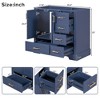 NicBex Bathroom Storage Cabinet without Sink Bathroom Cabinets with 1 Spacious Cabinet, 4 Storage Drawers for Bathroom - 4 of 4