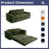 MAXYOYO Convertible Sofa Bed, Pull Out 3 Seater Sleeper Sofa, 2 in 1 Fold Out Floor Couch with Pillows for Living Room - 2 of 4