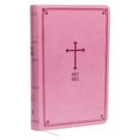 NKJV, Deluxe Gift Bible, Imitation Leather, Pink, Red Letter Edition - by  Thomas Nelson (Leather Bound)