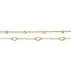 Guili 14K Gold Plated Station Bracelet Two-Piece Set Features Delicate Chains with Elegant Finish Perfect for Layering and Daily Styling - 2 of 3