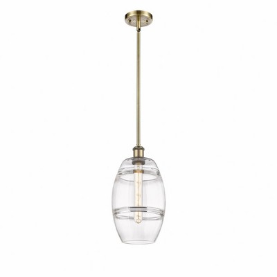 Vaz - 1 Light Stem Hung Mini Pendant In Industrial Style-9.88 Inches Tall and 8 Inches Wide