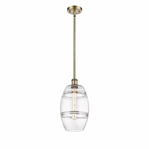 Vaz - 1 Light Stem Hung Mini Pendant In Industrial Style-9.88 Inches Tall and 8 Inches Wide - 1 of 1