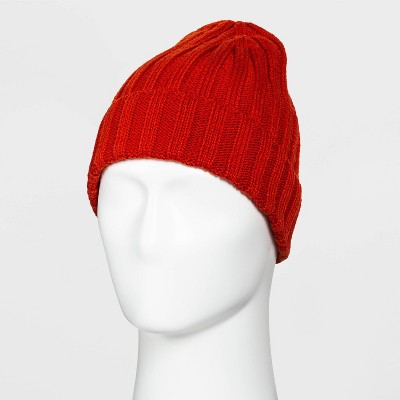 Men's Chunky Knit Beanie - Goodfellow & Co™ Red One Size