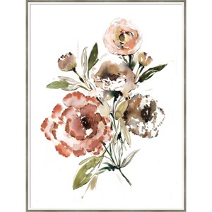31" x 41" Bouquet Muted by Sara Berrenson Wood Framed Wall Art Print - Amanti Art: Modern Style, Acrylic Lithograph, Vertical Layout - 1 of 4