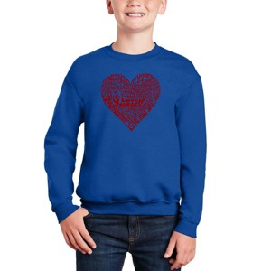 LA Pop Art Love Yourself - Boy's Word Art Crewneck Sweatshirt - 1 of 3