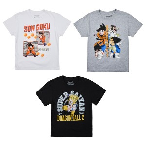 Dragon Ball Z Super Saiyan Goku Value 3-Pack of Youth Boy’s Short Sleeve T-Shirts - 1 of 4