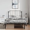 VidaXL Metal Bed Frame with Headboard Black 39.4 in.x78.7 in. - 3 of 4
