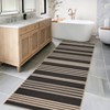 Modern Easy Jute Rug Machine Washable Striped Print Indoor Outdoor Carpet - 3 of 4