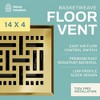 Basketweave Floor Register Vent with Mesh Cover Trap - 2 of 4