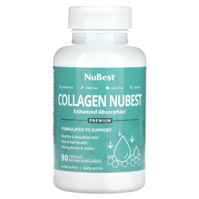 NuBest Premium Collagen Nubest, Enhanced Absorption, 90 Capsules (500 mg per Capsule)