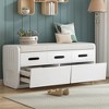 Bella Depot 43''W Rustic Storage Bench with 2 Drawers - 3 of 4