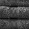 SEVOBAL Bath Towel and Washcloth Sets Deluxe 6-Piece Egyptian Cotton Set: Soft, highly Absorbent for Bathroom, Charcoal, 13.25"*10.5"*7.25" - 4 of 4