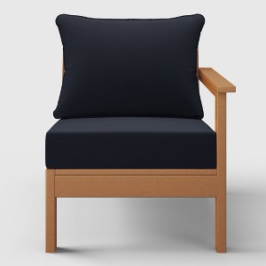 WestinTrends  Avalon Outdoor Patio HDPE Right Arm Facing Sectional Corner Club Chair with Patio Cushions - 1 of 4
