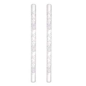 Unique Bargains Acrylic Embossed Non-Stick Round Head Baking Rolling Pins 2 Pcs - 1 of 3