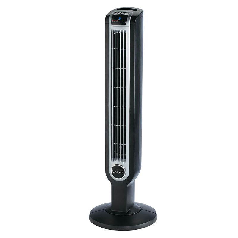 Lasko 2505 36 Inch 3-Speed Portable Electric Remote Controlled Widespread Oscillating Quiet Tower Fan and Ionizer with 7 Hour Touch Timer,  Black, 3 of 6