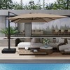 CASAINC 10 x 13 ft Cantilever Umbrella Square Patio Umbrella Outdoor With Base - 2 of 4
