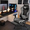 LACOO Gaming Chair Carbon Style Fiber with Massage - 2 of 4