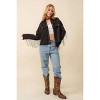 Slickblue Women's Western Sequin Fringe Jacket with Star Patches and HOWDY Back Detail, Black or Pink, Size S-L - 3 of 4