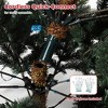 Pre-Lit Artificial Christmas Tree - 800 Warm White Lights, Fire-Resistant Flocked Branches w/Foldable Base for Home/Office - 4 of 4